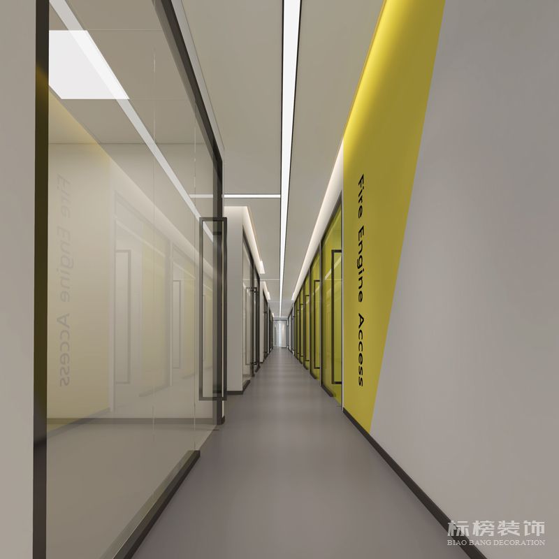 恒誠(chéng)信辦公室裝修-過道效果圖