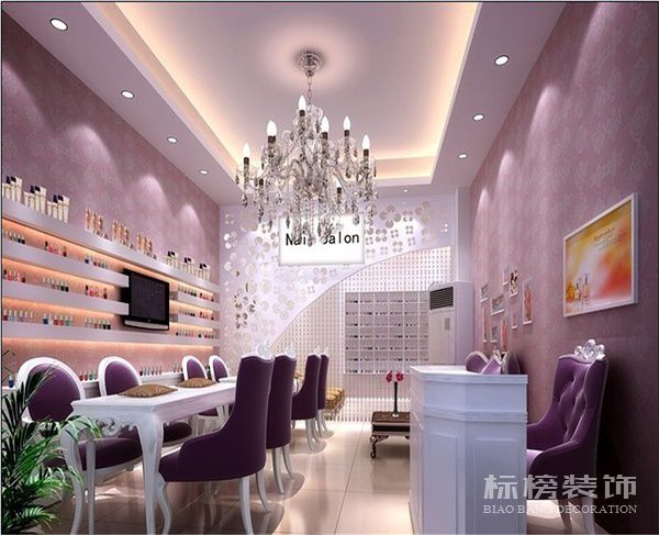 深圳美甲店墻面裝飾怎么做？